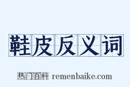鞋皮反义词是什么意思的图片